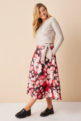 Petal Print Maxi Skirt