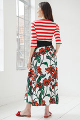 Summer Flower Maxi Skirt