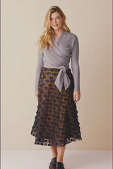 Sequin Embellished Midi Skirt