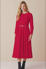 Red Corded Maxi Dress