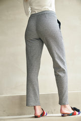 Jersey Pants with Houndstooth Pattern