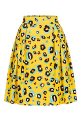 A-line skirt with leo print