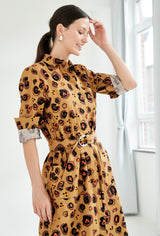 Shirtdress with safari print