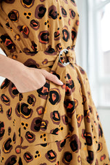 Shirtdress with safari print