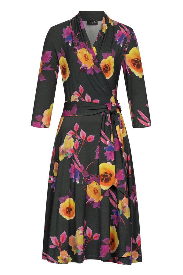 Jersey Wrap Dress With Floral-Print