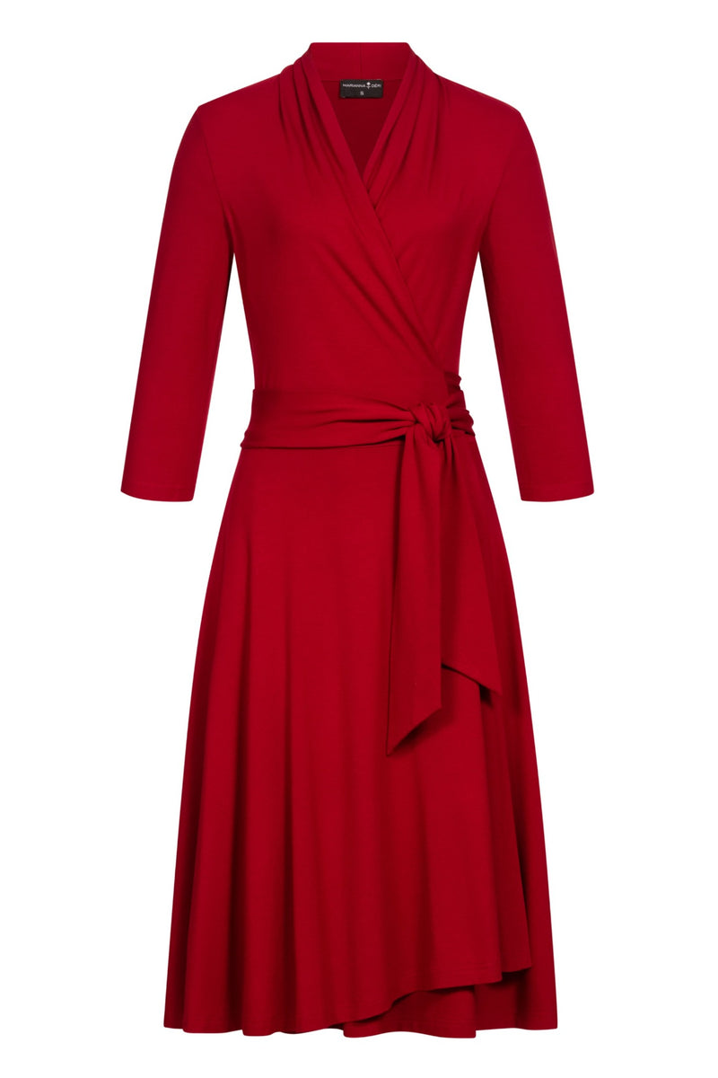 Jersey Wrap Dress Red