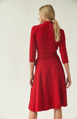 Jersey Wrap Dress Red