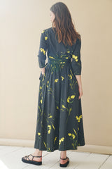 Canola Blossom Print Maxi Dress