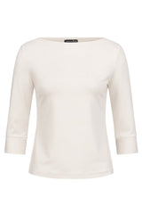 Top With Boat Neckline Creme